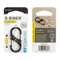 SPC11112 - Nite Ize S-Biner Slidelock N° 2 acier noir