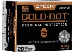 SP23964GD - Munitions Speer® C/45 ACP 185gr GDHP - Boîte de 20