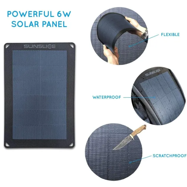 SSFUSION6 - Sunslice Fusion 6 Panneau solaire flexible 6 W