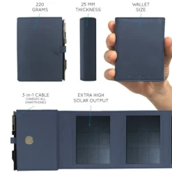SSPHOTONBL - SUNSLICE Batterie solaire pliante bleue