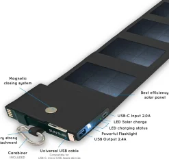 SSPHOTONB - SUNSLICE Batterie solaire pliante noire