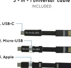 SSPHOTONB - SUNSLICE Batterie solaire pliante noire