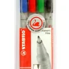 36.078000 - STABILO Quatre feutres Non-Permanents Effacables 4 Couleurs