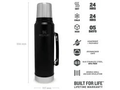 ST08266002 - STANLEY CLASSIC LEGENDARY BOTTLE 1l Black Pebble