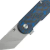T2045A3 - Kansept Knives Dash 154CM Blue camo Micarta
