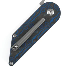 T2045A3 - Kansept Knives Dash 154CM Blue camo Micarta