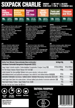 TFP0027 - Tactical Foodpack Pack de 6 plats Charlie