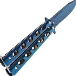 TH.10967A COUTEAU PAPILLON THIRD INOX BLEU