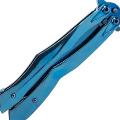 TH.K2818A COUTEAU PAPILLON THIRD INOX BLEU