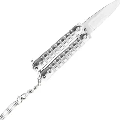 TH-K0102B - Third Couteau papillon porte-clés Silver