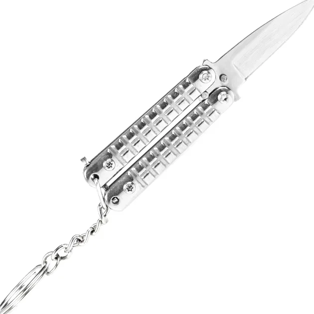 TH-K0102B - Third Couteau papillon porte-clés Silver