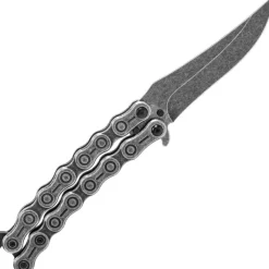 TH.K2819 COUTEAU PAPILLON THIRD CHAINE INOX STONEWASHED