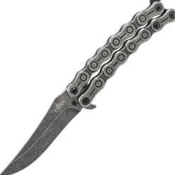 TH.K2819 COUTEAU PAPILLON THIRD CHAINE INOX STONEWASHED