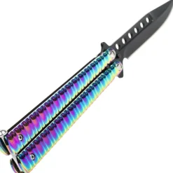 TH.16071N COUTEAU PAPILLON THIRD ARC-EN-CIEL INOX NOIR