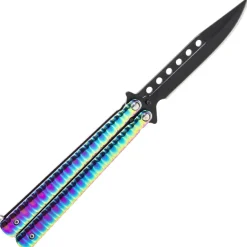 TH.16071N COUTEAU PAPILLON THIRD ARC-EN-CIEL INOX NOIR