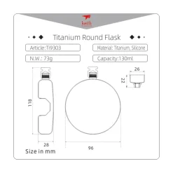 TI9303 - Keith Flasque Ronde Titane 130mL