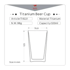 TI3150 - Keith Gobelet Isotherme Titane avec Couvercle 320mL