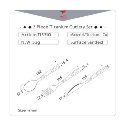 TI5310 - Keith Set 3 couverts Titane