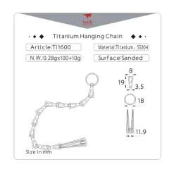 TI1600 - Keith Titanium Chaîne de Suspension Titane