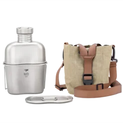 Ti3060 - KEITH TITANIUM Quart et Gourde Militaire Titane 1,1L