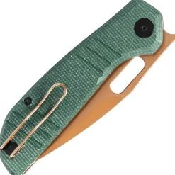 Trivisa Gecko-GM Rose Gold 14C28N Green Micarta