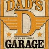TSN1894 Affiche Metallique Dad's Garage