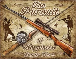 TSN2413 - Affiche Metallique Pursuit Of Happiness Sign