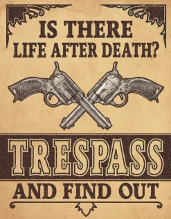 TSN2347 - Affiche Metallique Trespass Sign