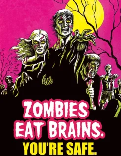 TSN1915 - Affiche Metallique Zombies eat brains