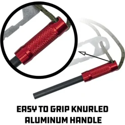 UCO00337 - UCO Survival Firesteel allume feu rouge