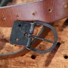ULF-BK-10 - LARP ULFBERTH Boucle avec plaque de sangle, 38 mm, forgée main