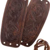 ULF-LP-20 - LARP ULFBERTH Paire de Protège-bras cuir motif dragon, style jelling