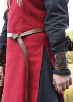 ULF-LP-20 - LARP ULFBERTH Paire de Protège-bras cuir motif dragon, style jelling