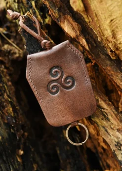 ULF-LP-50 - LARP ULFBERTH Porte-clés Triskele Cuir