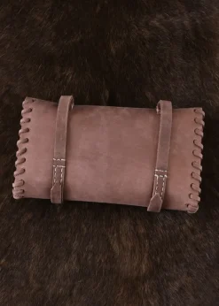ULF-LP-15 - LARP ULFBERTH Sac en cuir avec deux boucles
