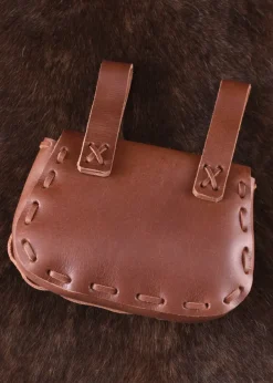 ULF-LP-11-T - LARP Sac de Ceinture en Cuir Marron