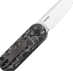 V2583A6 - Kizer Mini Bay 14C28N Vortex Pattern Micarta