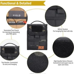 VE12BCAM - VIPERADE Pochette de rangement pour outils EDC VE12 Black Camo