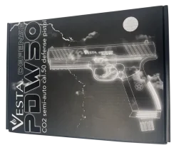 VES001 - Pack Prêt à Tirer Vesta Defense PISTOLET PDW50 C50 + 100 Munitions RazorGun Iron Balls + 5 cartouches Co2 12g