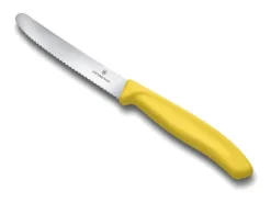 VIC 6.7836.L118 VICTORINOX COUTEAU TABLE /TOMATE SWISSCLASSIC 11CM JAUNE