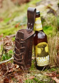 WBBHBR - LARP Wacken Brauerei Porte-bouteille en cuir pour bouteille de 0,33L