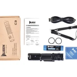 WBNC3K - WUBEN C3 Lampe Torche Rechargeable USB-C 18650 1200Lm KHAKI