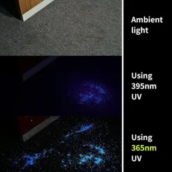 WBNE19UV - WUBEN E19UV Torche UV 365nm 850mW 2*AAA