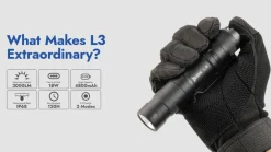 WBNL3B - WUBEN L3 Torche à Rechargement Rapide 18W USB-C 3000lm 21700 4800mAh