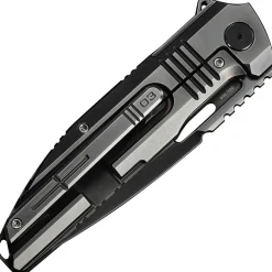 WE23059-1 - We Knife Tracks Flipper Polished Gray Titanium Polished Gray M390