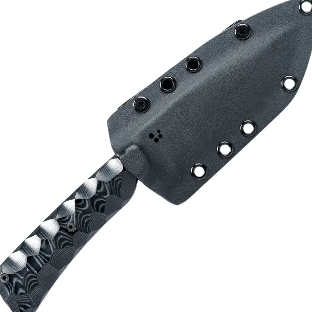 WILDSTEER - Skelet micarta noir Toxifié/Stonewash