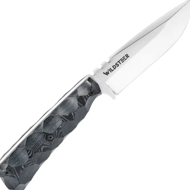 WILDSTEER - Skelet micarta noir Toxifié/Brossée
