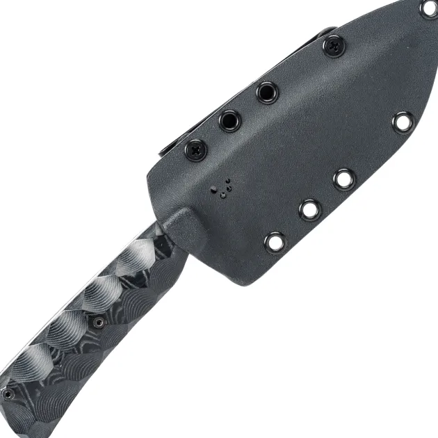 WILDSTEER - Skelet micarta noir Toxifié/Brossée