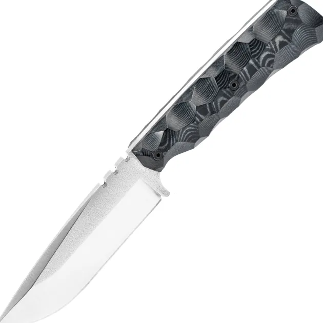 WILDSTEER - Skelet micarta noir Toxifié/Brossée