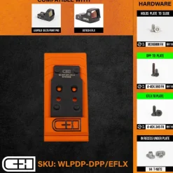 WLPDP-DPP/EFLX - C&H Precision paltine Walther DEFENSE PDP 1.0 to Leupold Delta Point Pro and EOTech EFLX